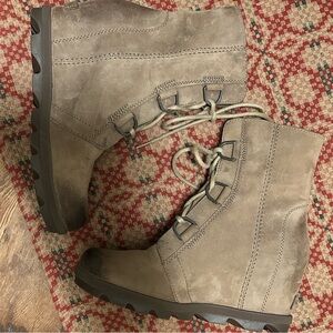 Sorel wedged booties